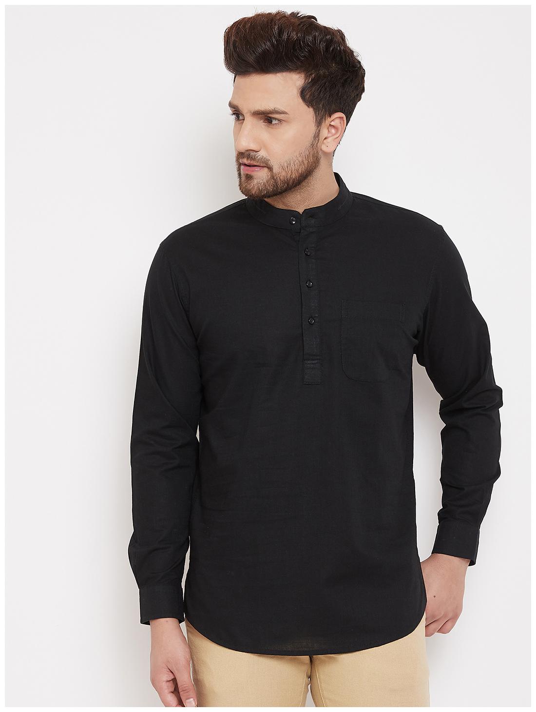 

CANARY LONDON Men Black Solid Slim Fit Casual Shirt