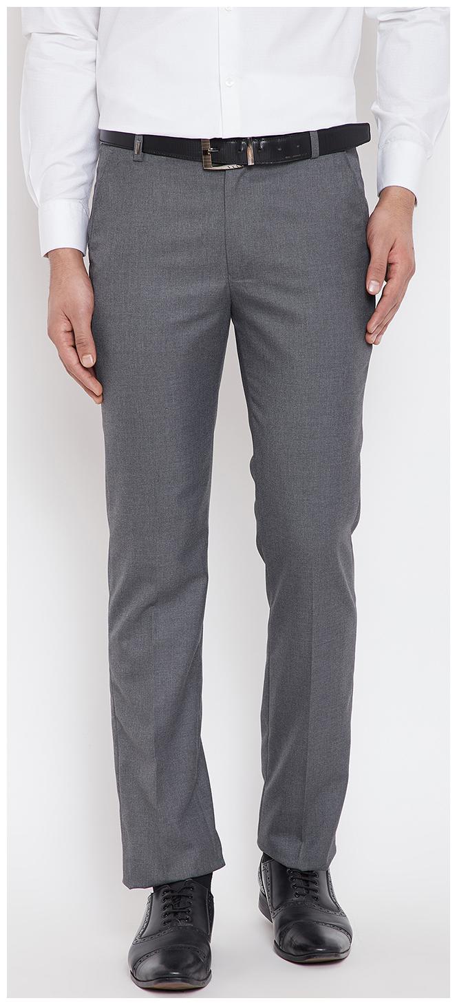 

CANARY LONDON Men Solid Slim Fit Formal Trouser - Grey