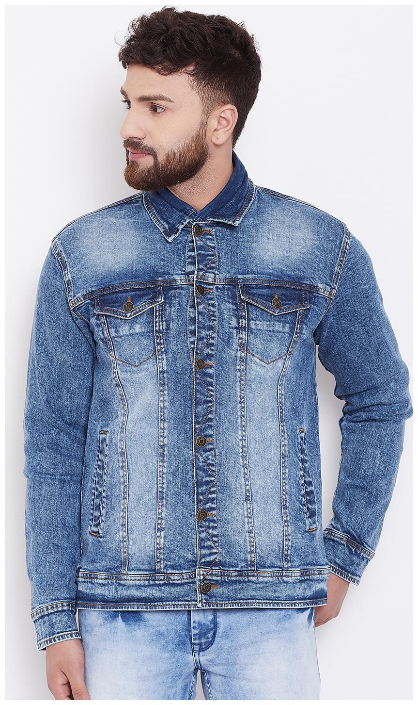 

CANARY LONDON Men Blue Solid Denim jacket