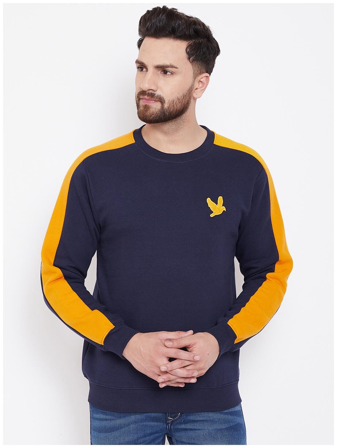

CANARY LONDON Men Blue Round neck Sweatshirt