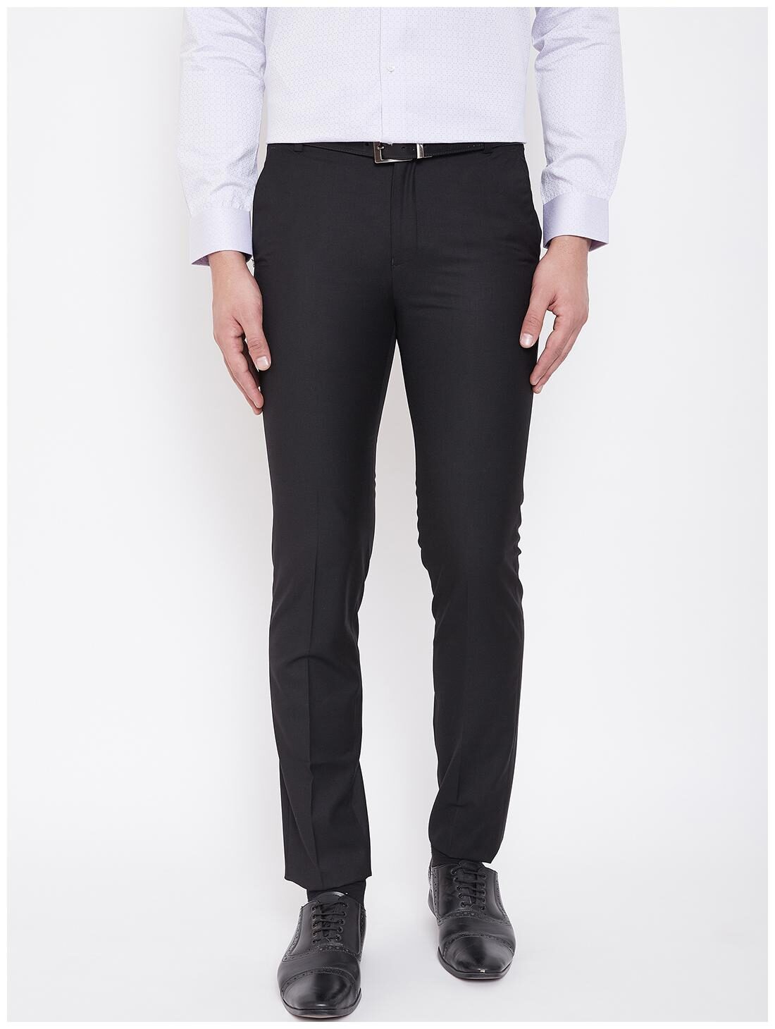 

CANARY LONDON Men Solid Slim Fit Formal Trouser - Black