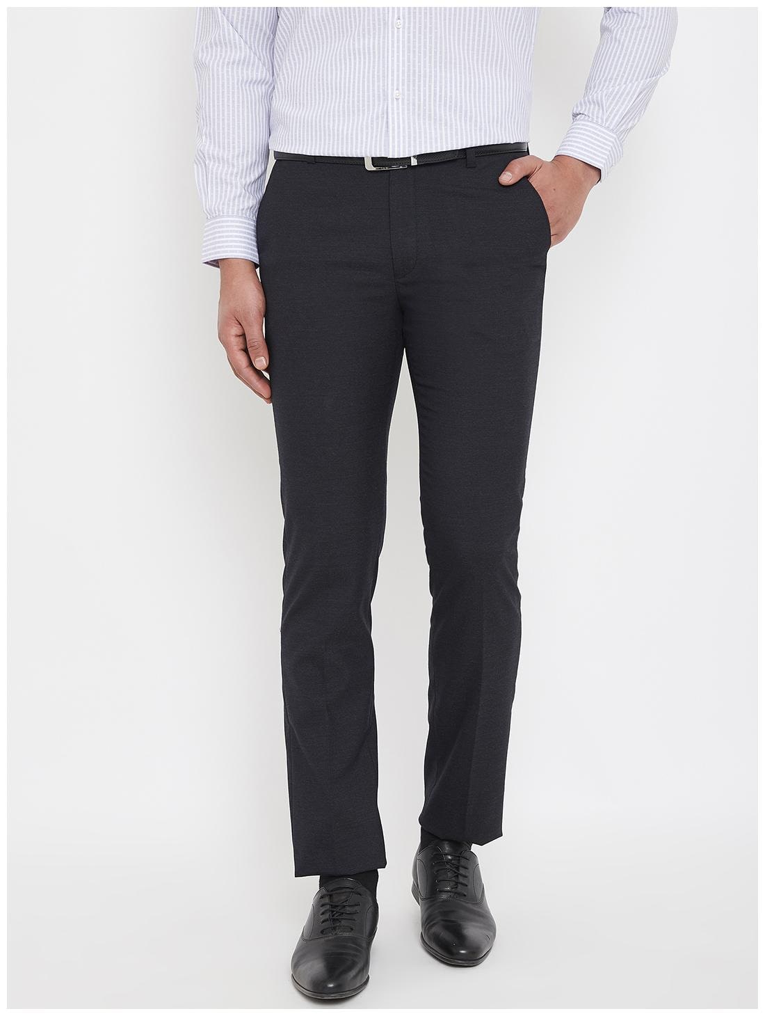 

CANARY LONDON Men Solid Slim Fit Formal Trouser - Black