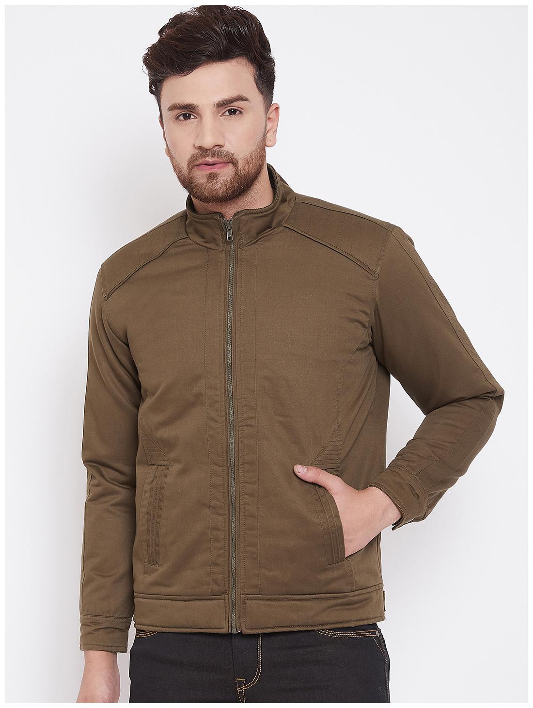

CANARY LONDON Men Olive Solid Bomber jacket
