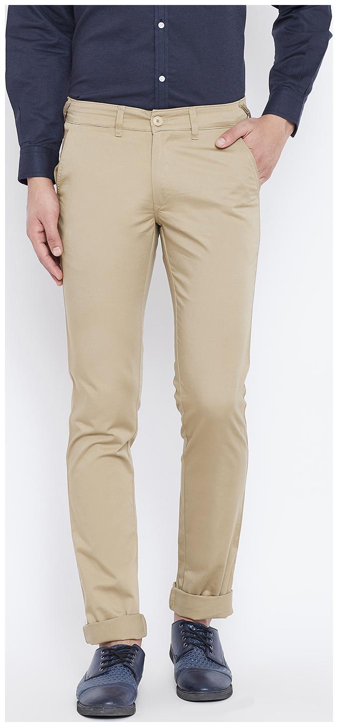 

CANARY LONDON Men Beige Solid Tapered fit Chinos
