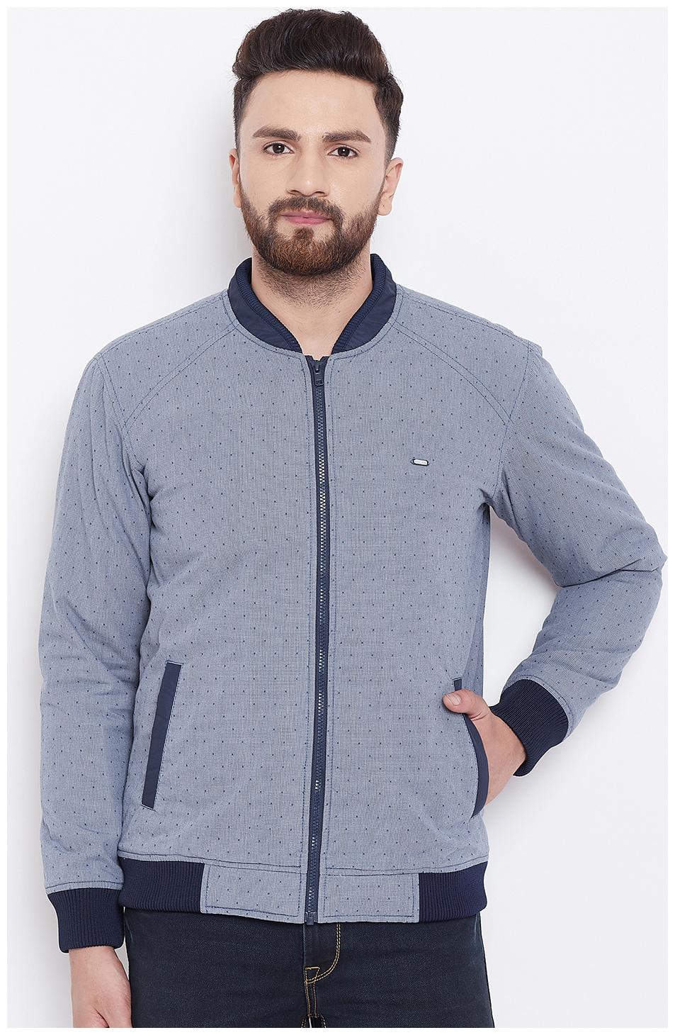 

CANARY LONDON Men Blue Printed Bomber jacket