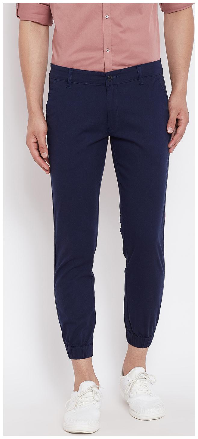 

CANARY LONDON Men Blue Textured Slim fit Joggers