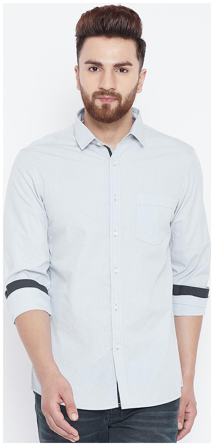 

CANARY LONDON Men White Solid Slim Fit Casual Shirt