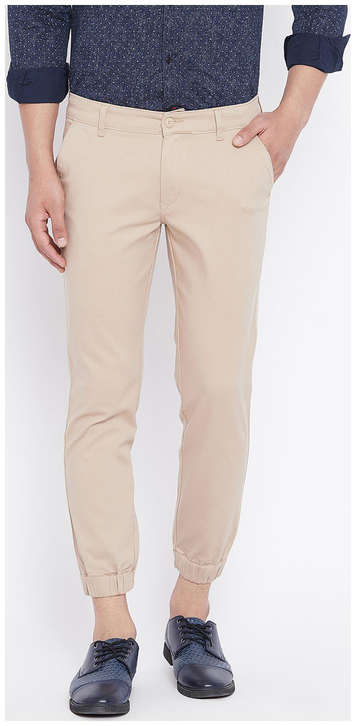 

CANARY LONDON Men Beige Solid Slim fit Joggers