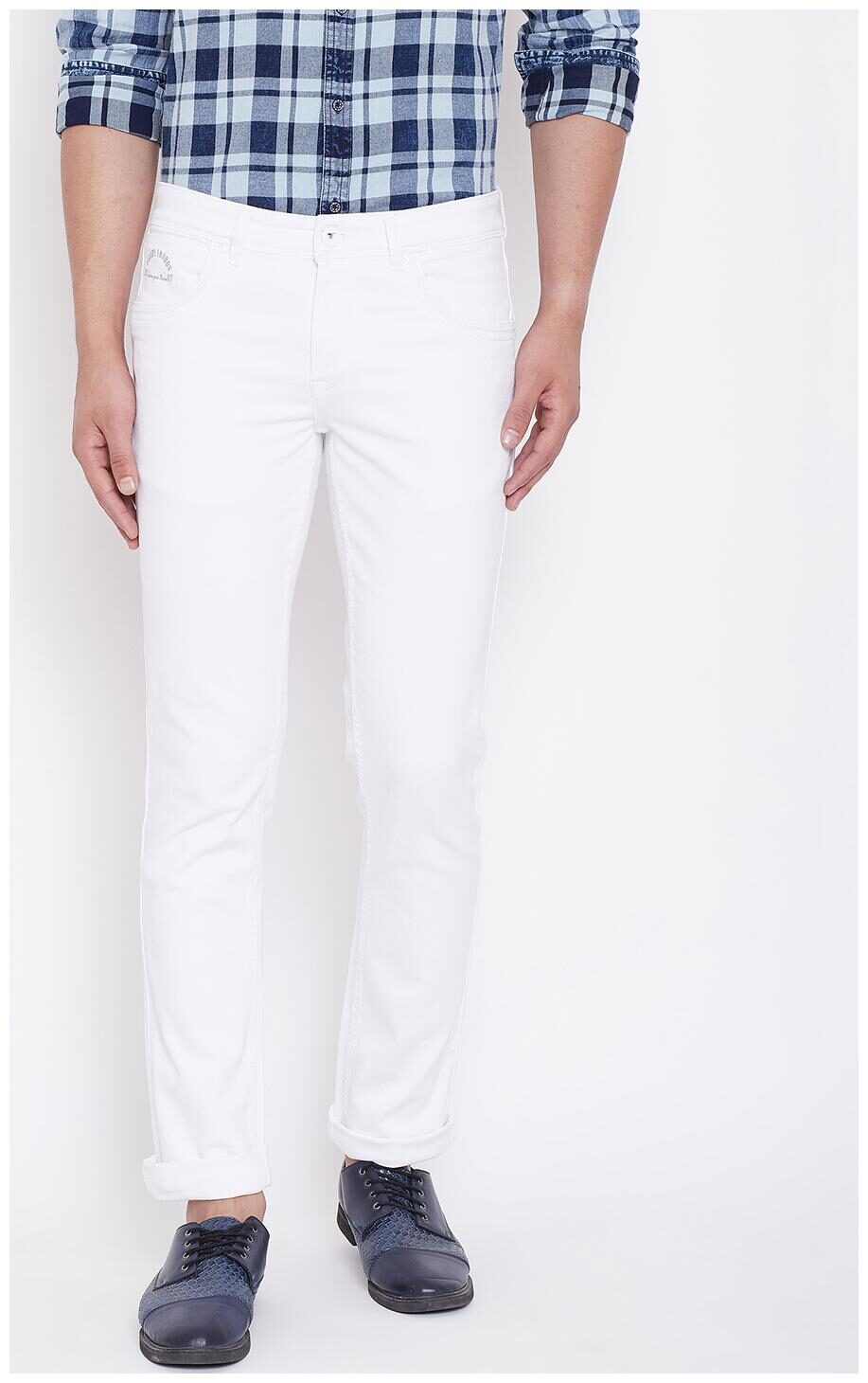 

CANARY LONDON Men White Slim Fit Jeans