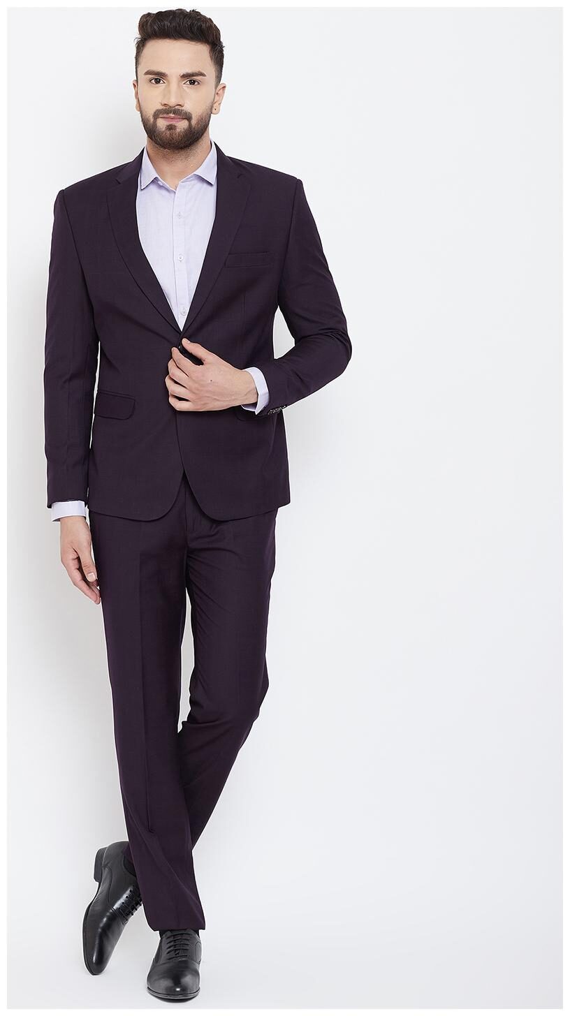 

CANARY LONDON Men Polyester Suit Purple color