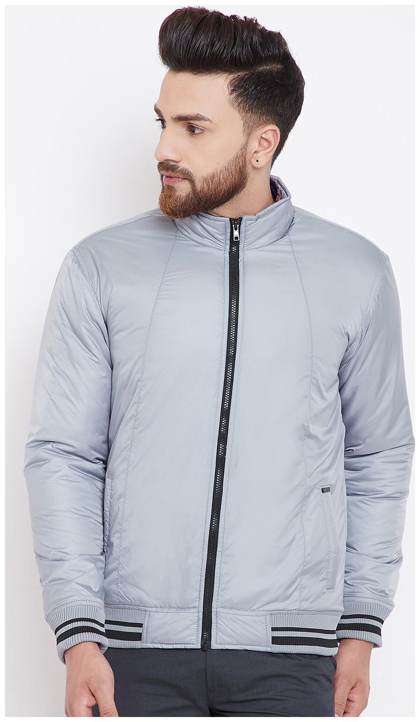 

CANARY LONDON Men Grey Solid Bomber jacket