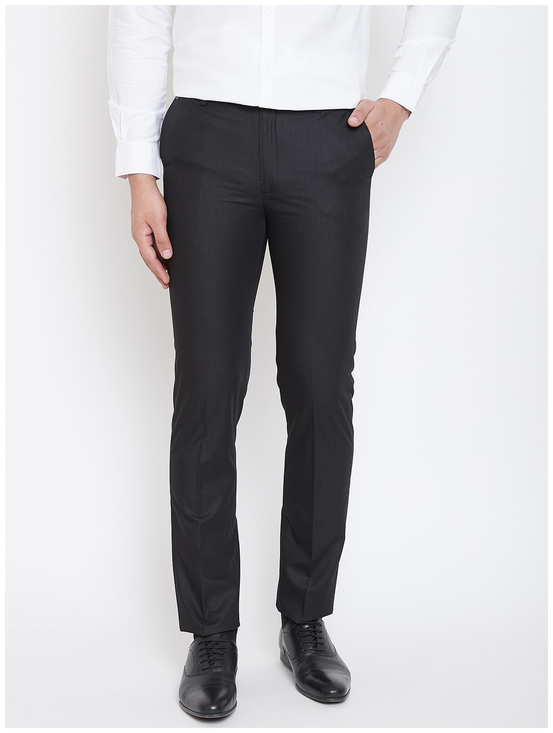 

CANARY LONDON Men Solid Slim Fit Formal Trouser - Black