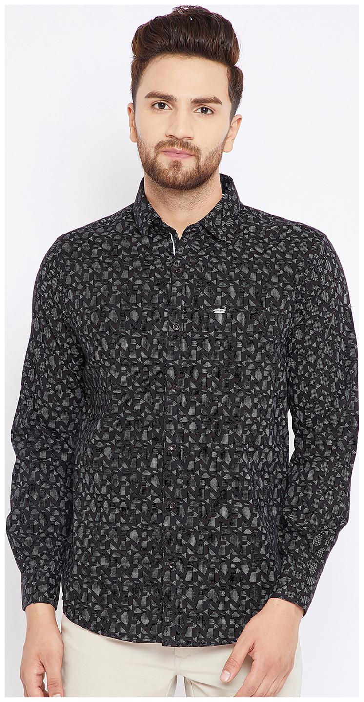 

CANARY LONDON Men Black Printed Slim Fit Casual Shirt
