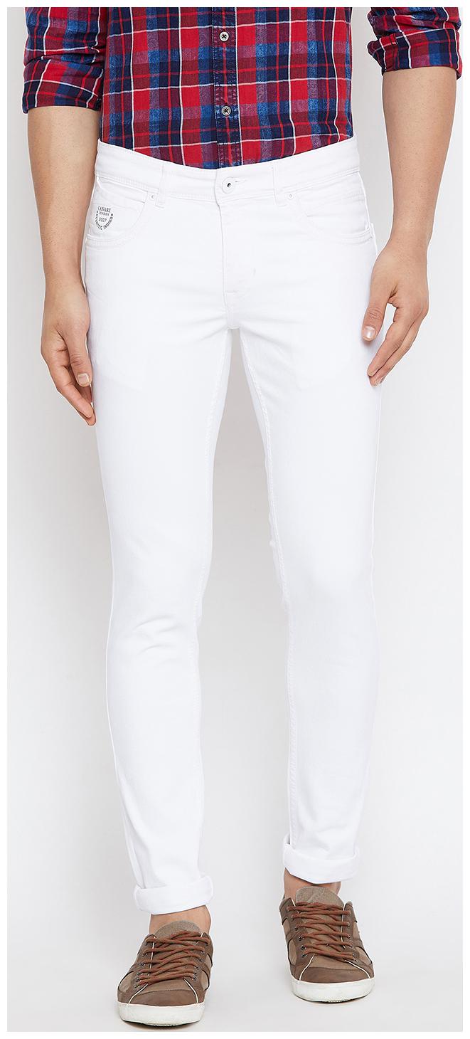 

CANARY LONDON Men White Skinny Fit Jeans