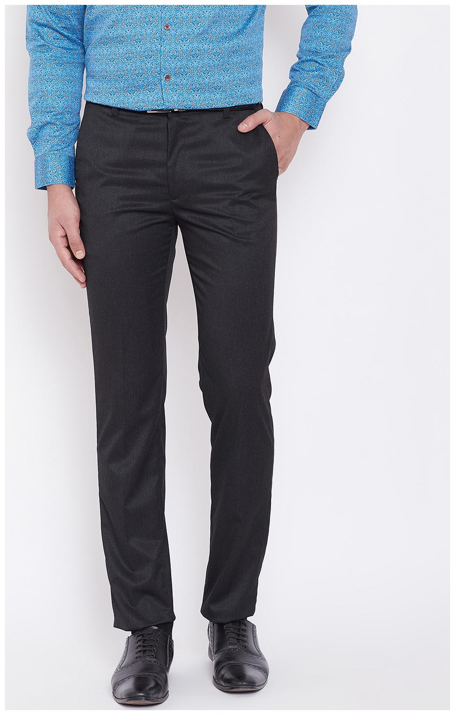 

CANARY LONDON Men Solid Slim Fit Formal Trouser - Black