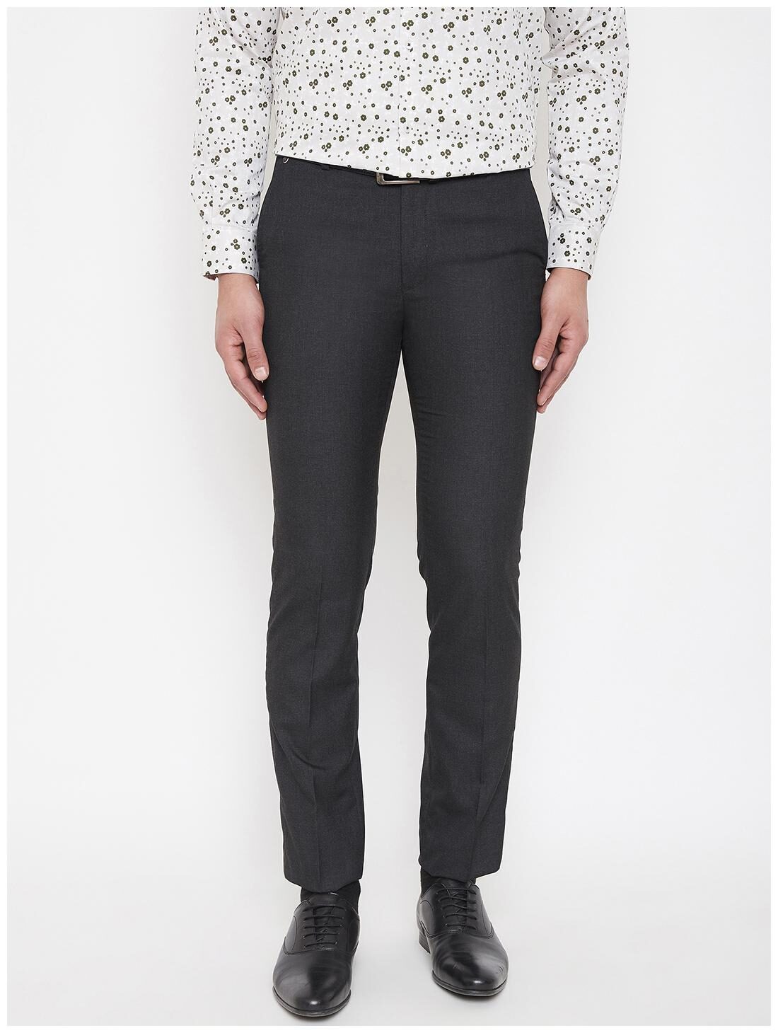 

CANARY LONDON Men Solid Slim Fit Formal Trouser - Black