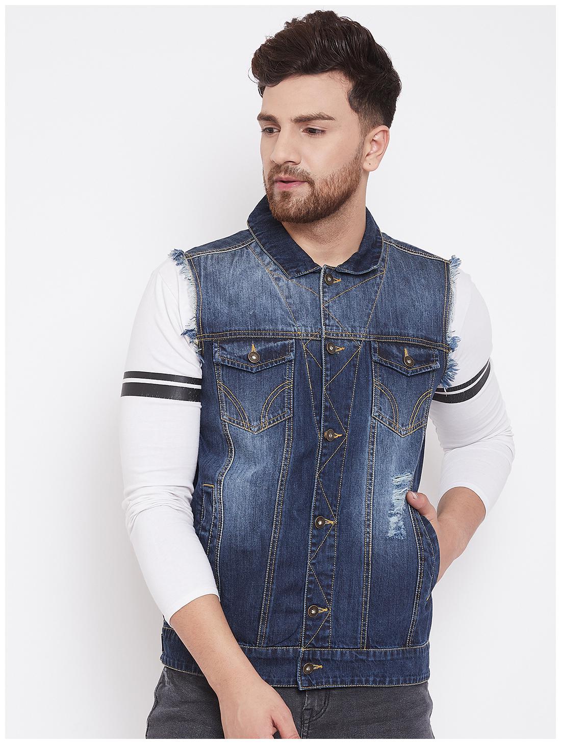 

CANARY LONDON Men Blue Solid Denim jacket