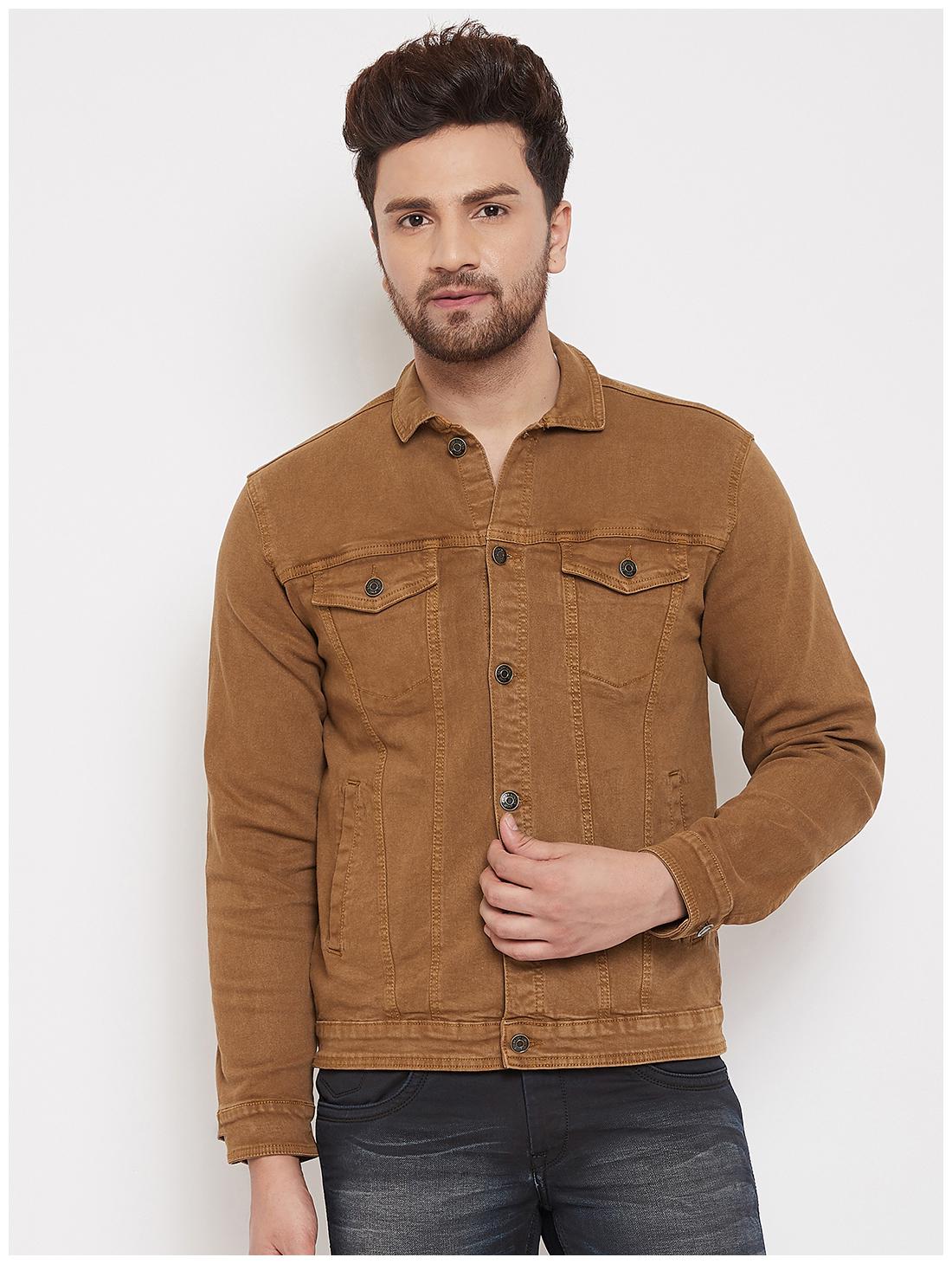 

CANARY LONDON Men Brown Solid Denim jacket