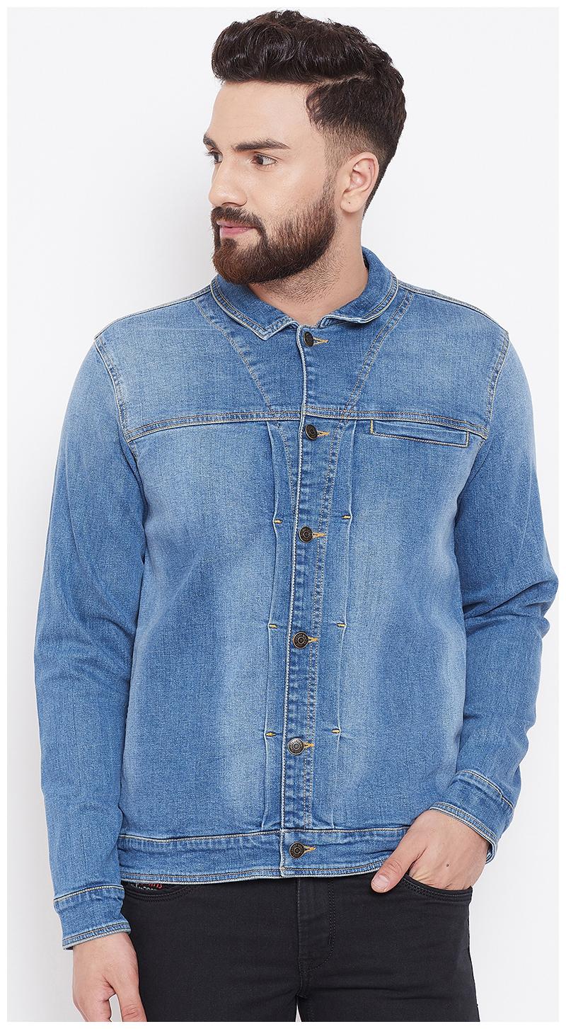

CANARY LONDON Men Blue Solid Denim jacket