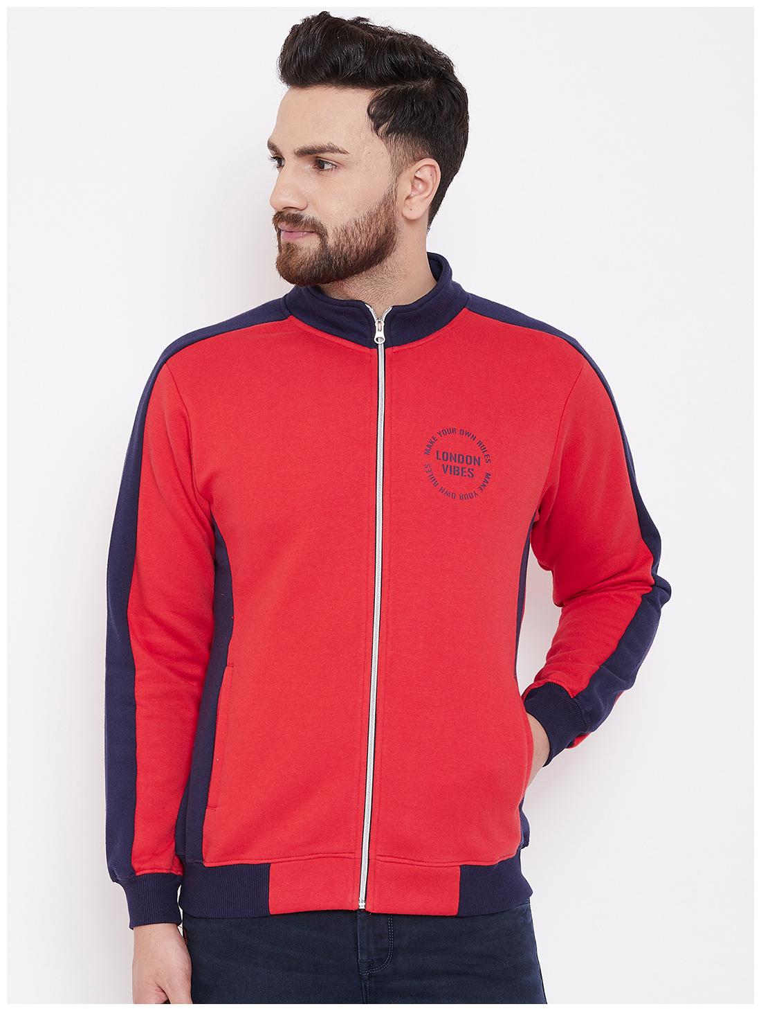 

CANARY LONDON Men Red Turtle neck Sweatshirt