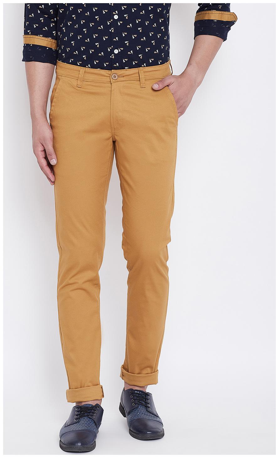

CANARY LONDON Men Beige Textured Slim fit Chinos
