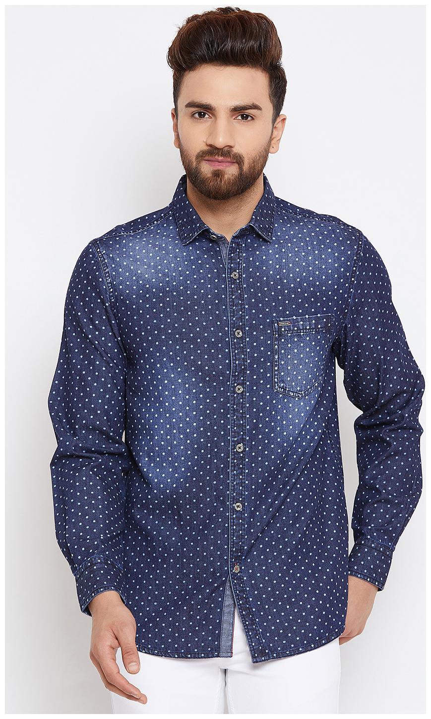 

CANARY LONDON Men Blue Printed Slim Fit Casual Shirt