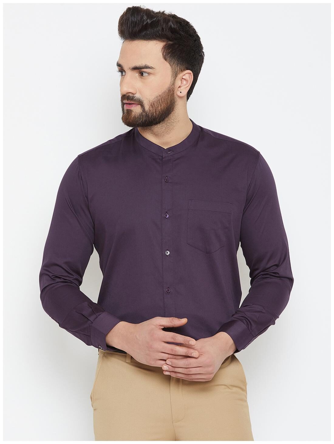 

CANARY LONDON Men Slim fit Formal Shirt - Wine