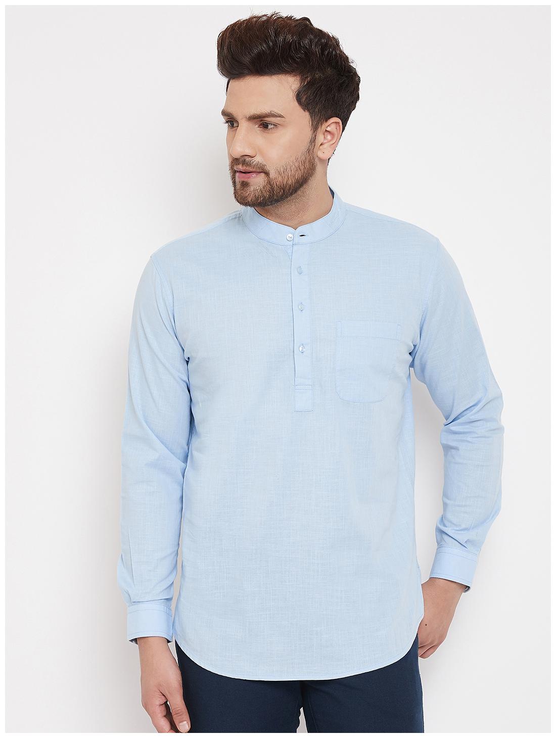 

CANARY LONDON Men Blue Solid Slim Fit Casual Shirt