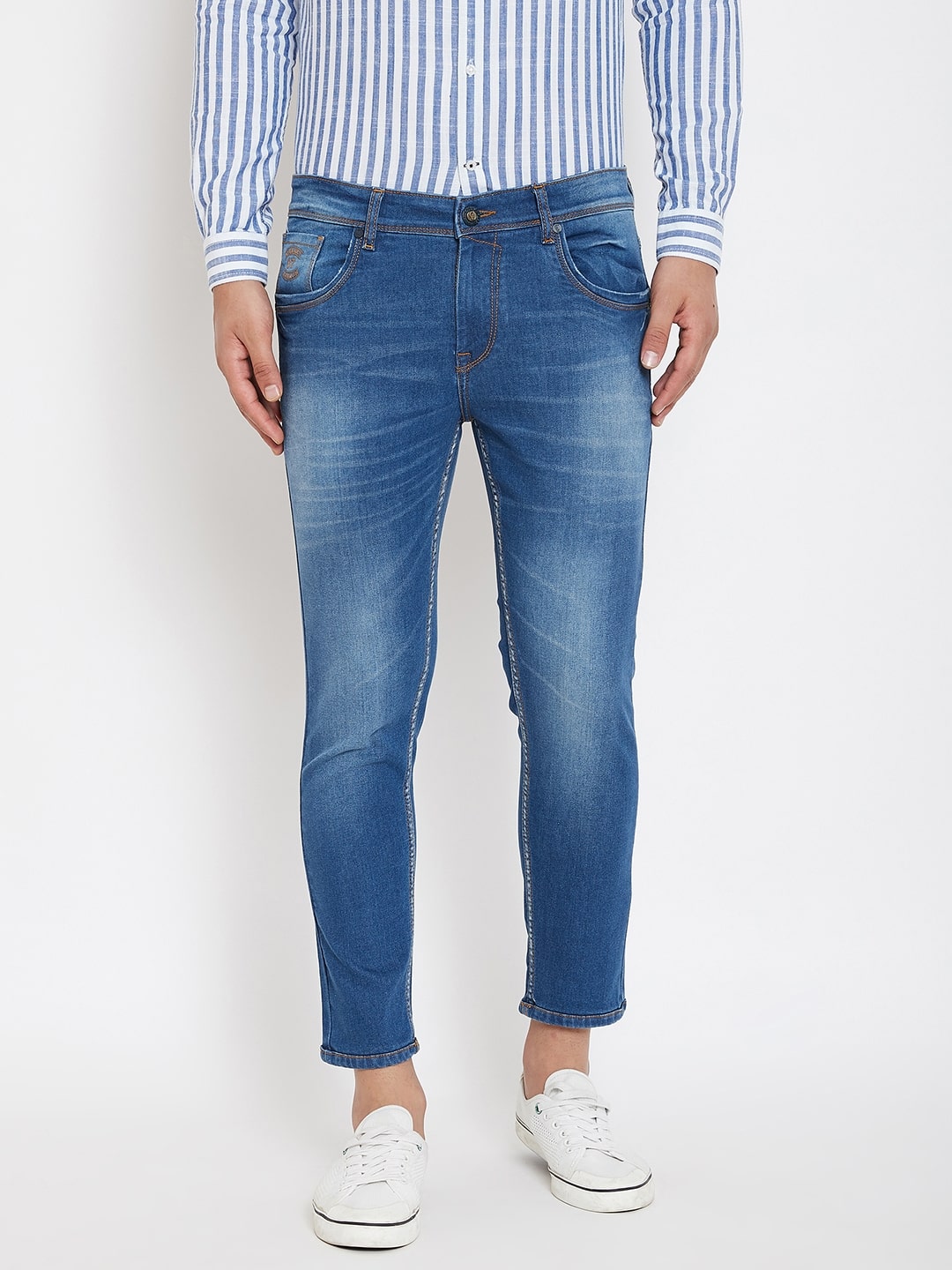 

CANARY LONDON Men Blue Tapered Fit Jeans