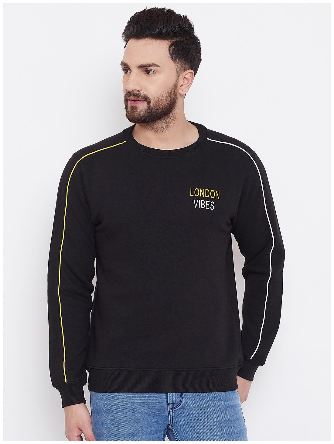 

CANARY LONDON Men Black Round neck Sweatshirt