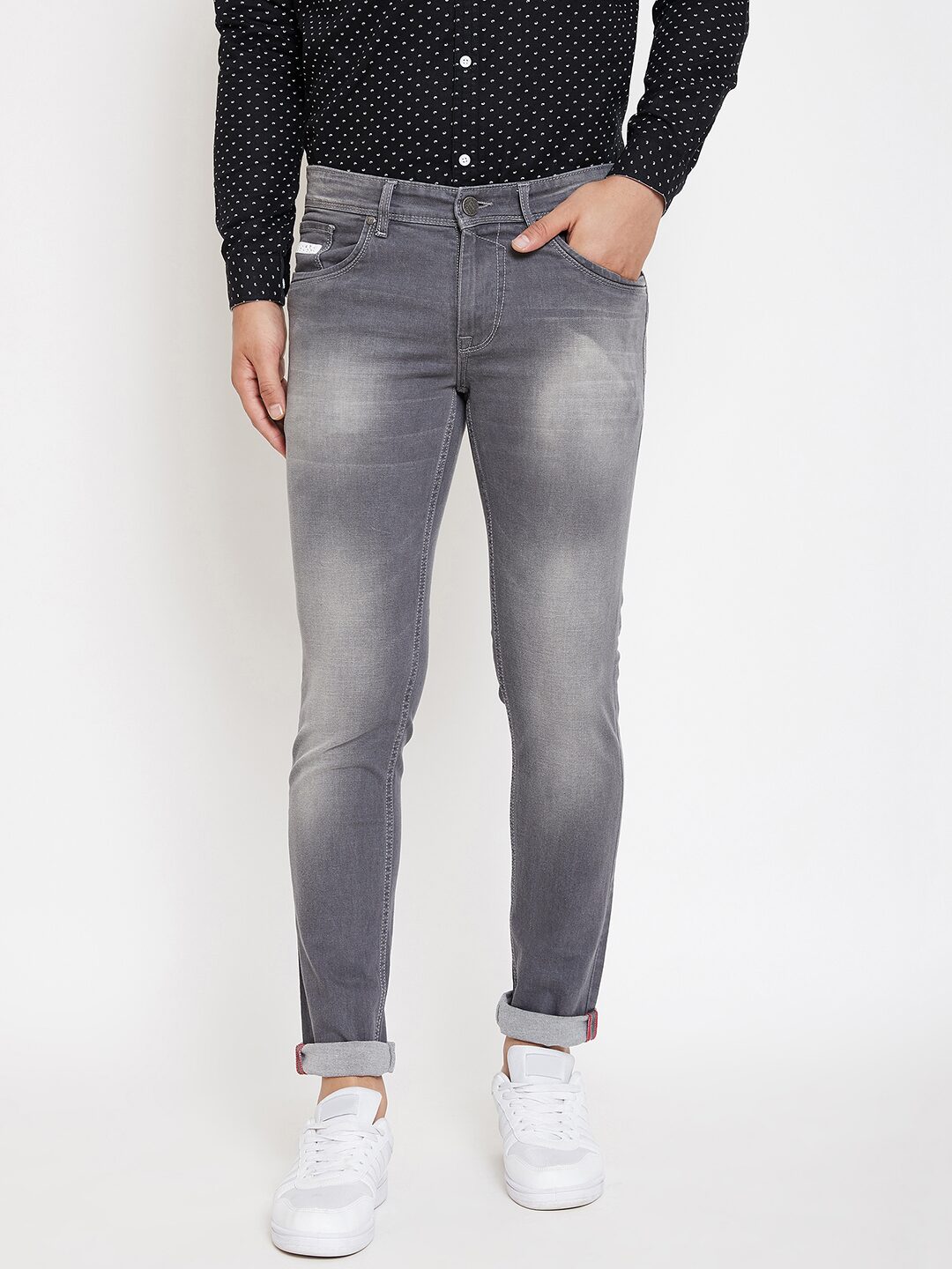 

CANARY LONDON Men Grey Skinny Fit Jeans