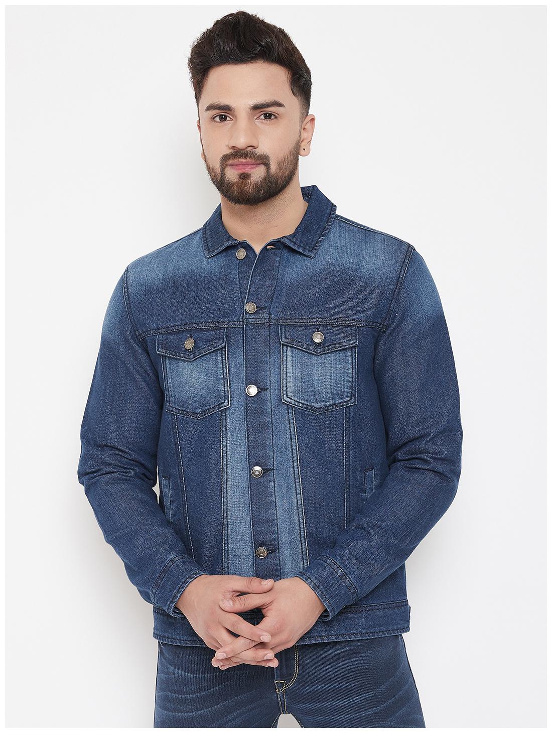 

CANARY LONDON Men Blue Solid Denim jacket