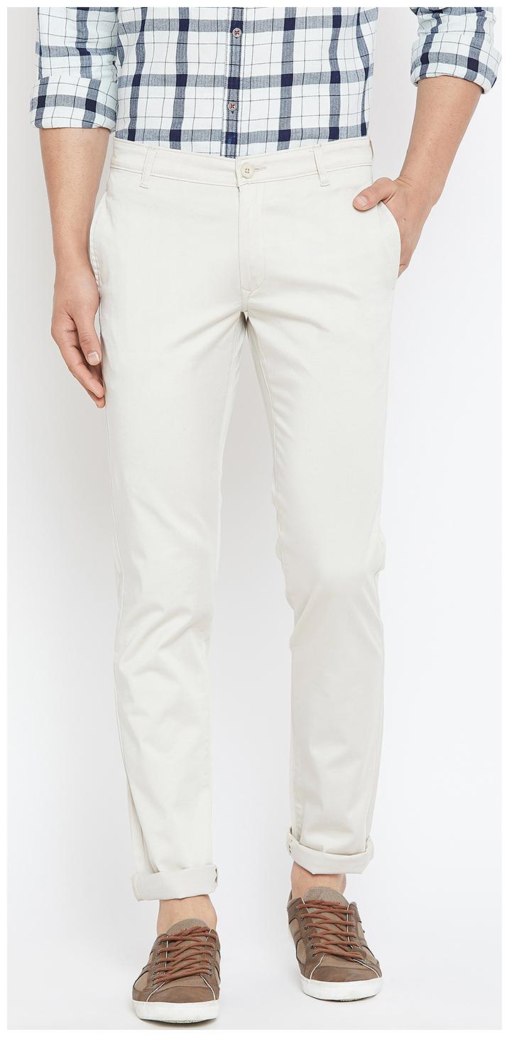 

CANARY LONDON Men Beige Solid Slim fit Chinos