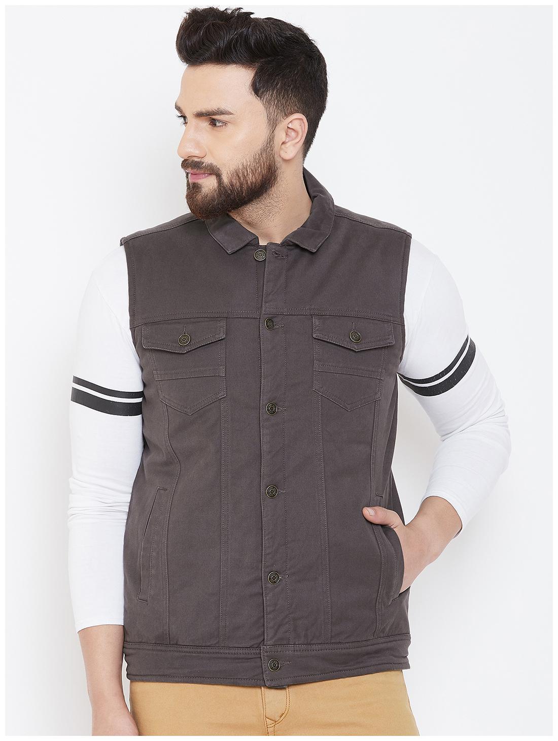

CANARY LONDON Men Brown Solid Biker jacket
