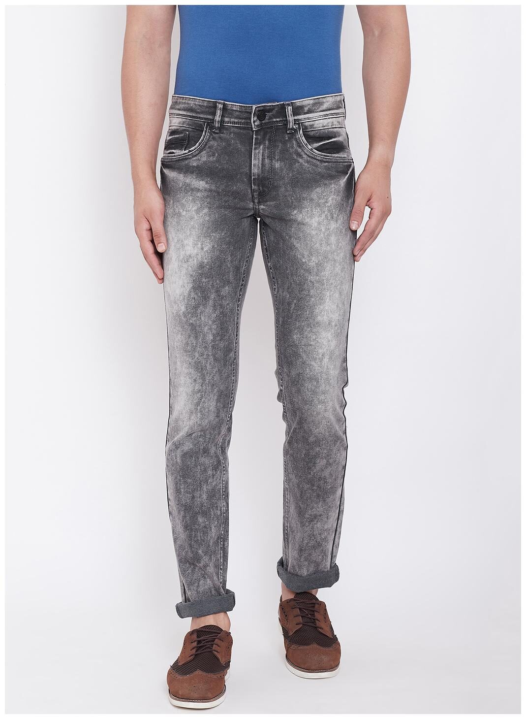 

CANARY LONDON Men Grey Slim Fit Jeans