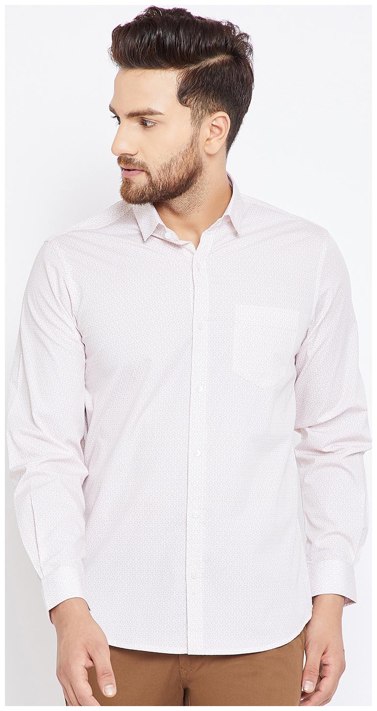

CANARY LONDON Men White Printed Slim Fit Casual Shirt