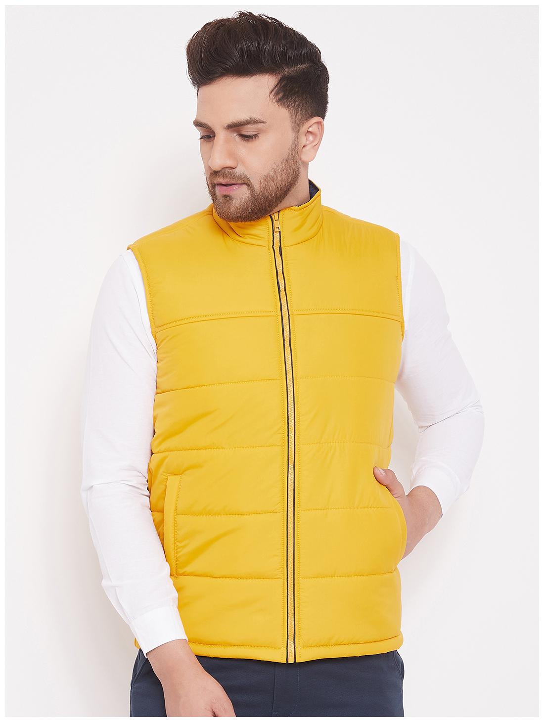 

CANARY LONDON Men Yellow Solid Quilted jacket