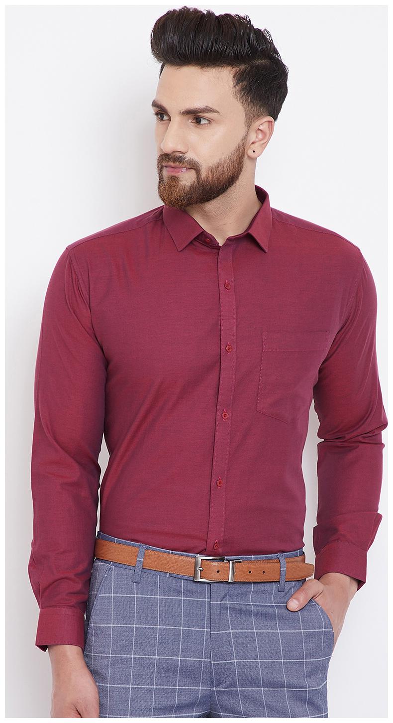 

CANARY LONDON Men Slim fit Formal Shirt - Maroon