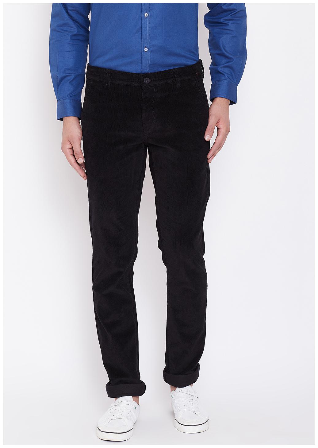 

CANARY LONDON Men Black Solid Slim fit Chinos