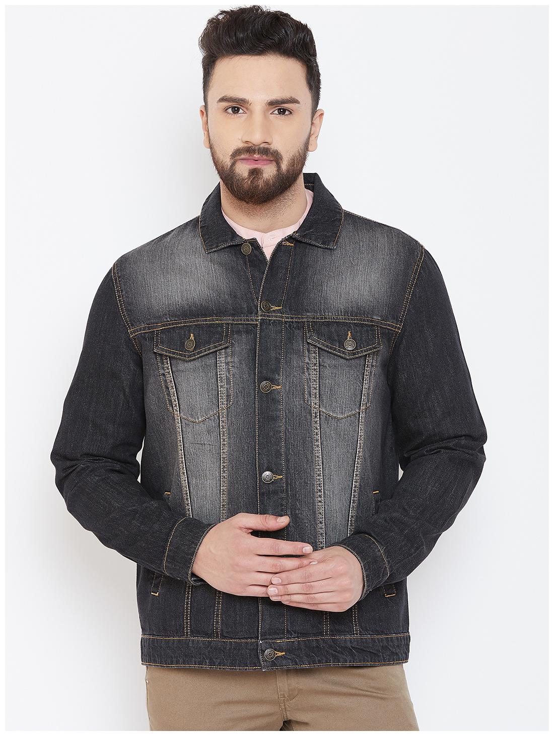 

CANARY LONDON Men Black Solid Denim jacket