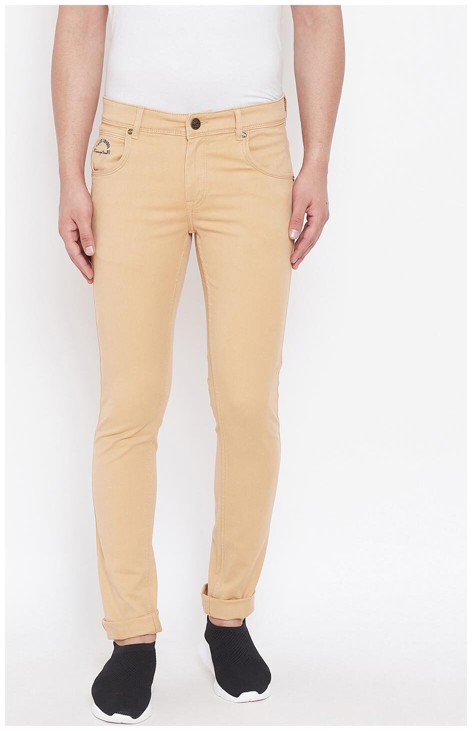 

CANARY LONDON Men Beige Slim Fit Jeans