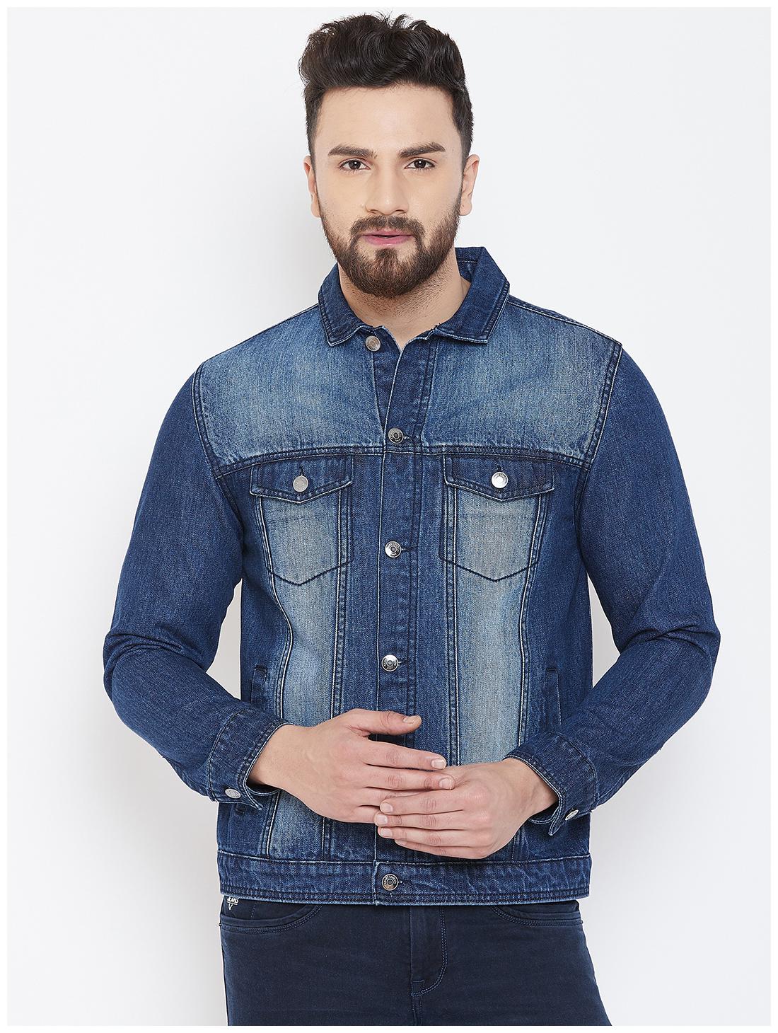 

CANARY LONDON Men Blue Solid Denim jacket