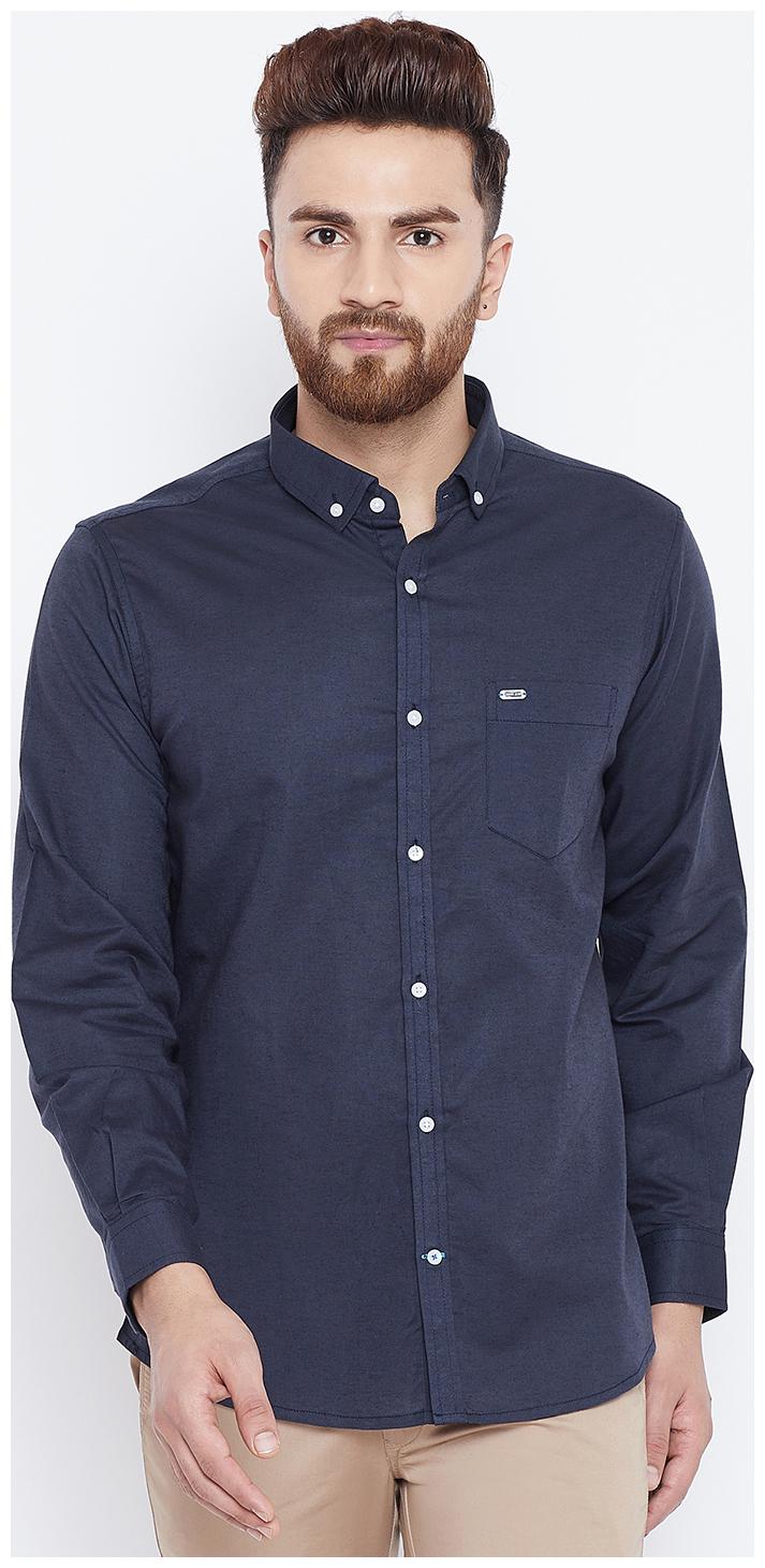 

CANARY LONDON Men Blue Solid Slim Fit Casual Shirt