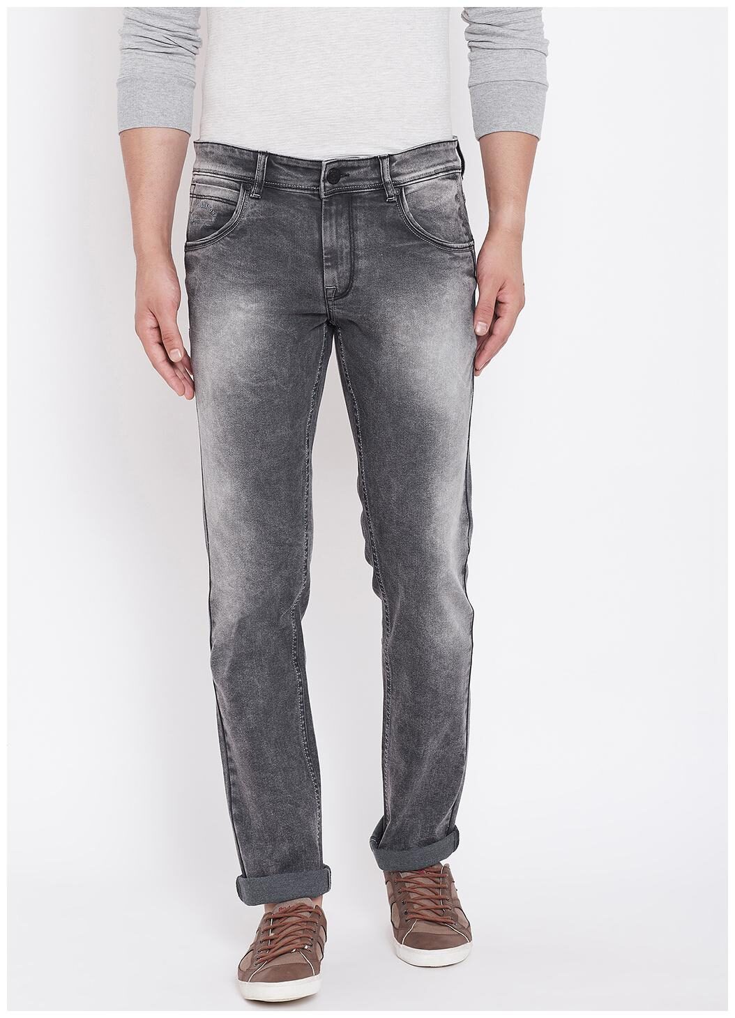 

CANARY LONDON Men Grey Slim Fit Jeans