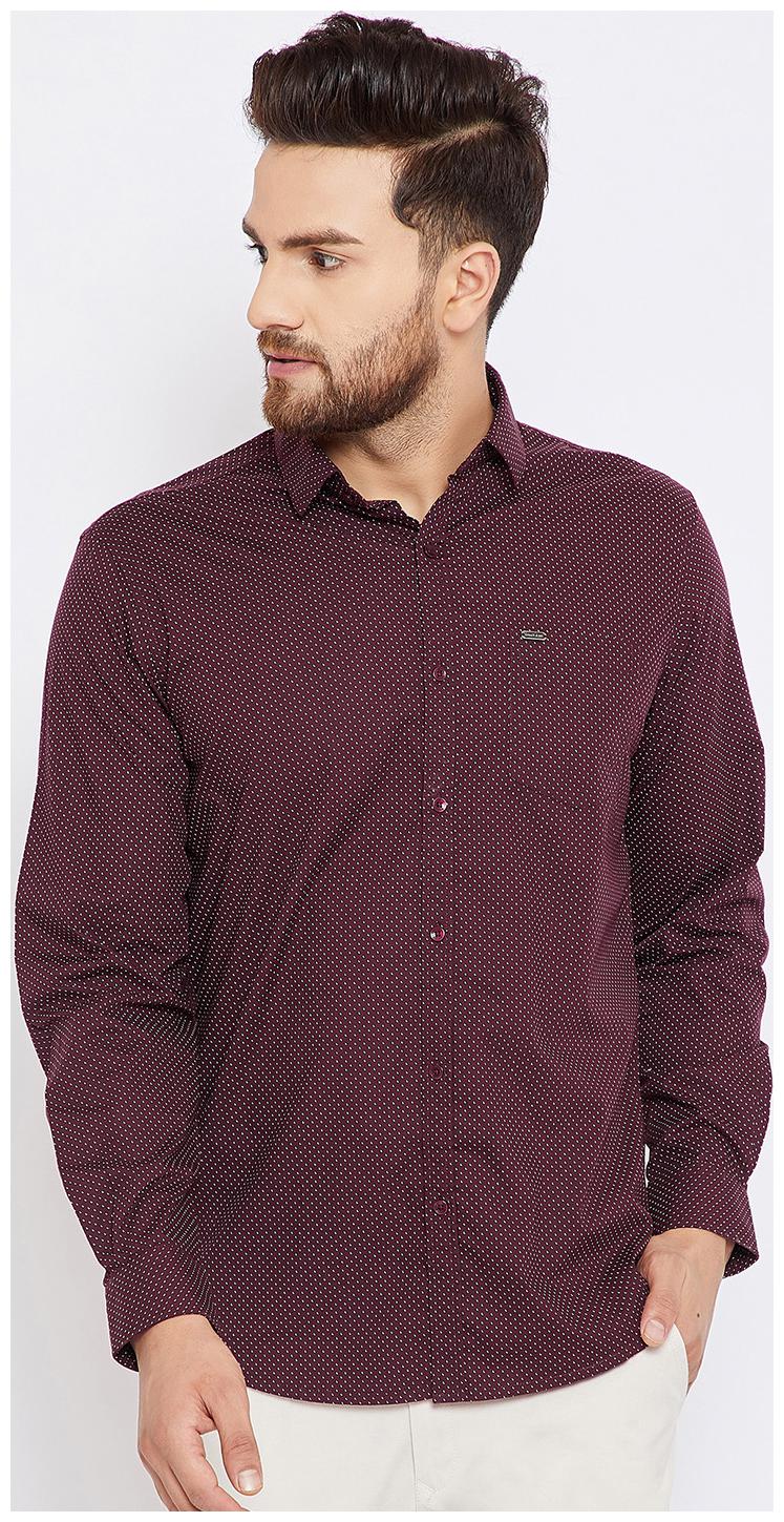 

CANARY LONDON Men Maroon Printed Slim Fit Casual Shirt