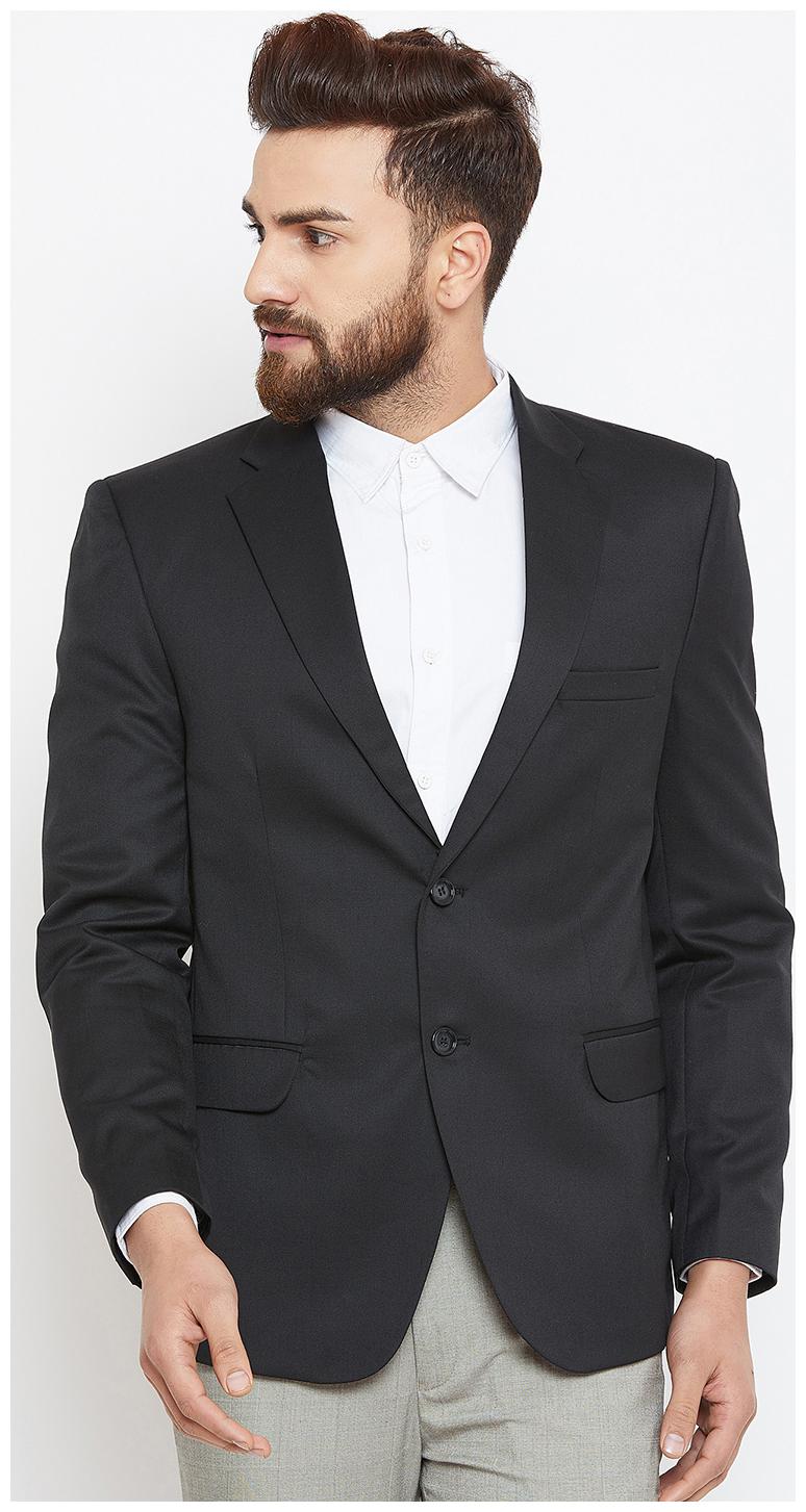 

CANARY LONDON Men Black Solid Slim fit Single Breasted Blazer