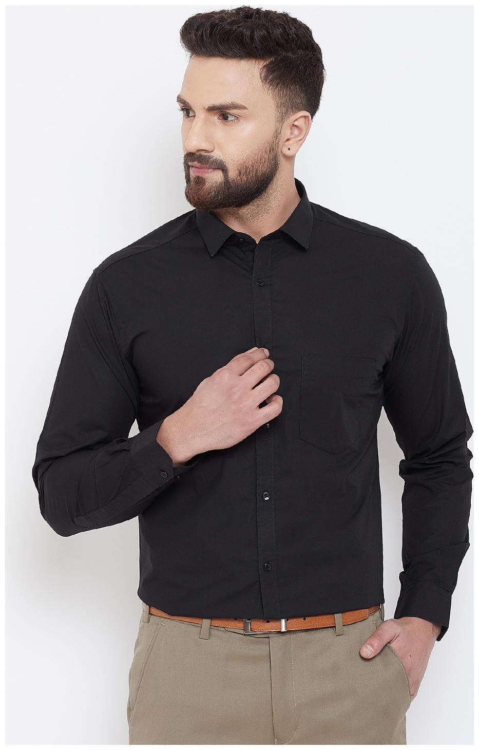 

CANARY LONDON Men Slim fit Formal Shirt - Black