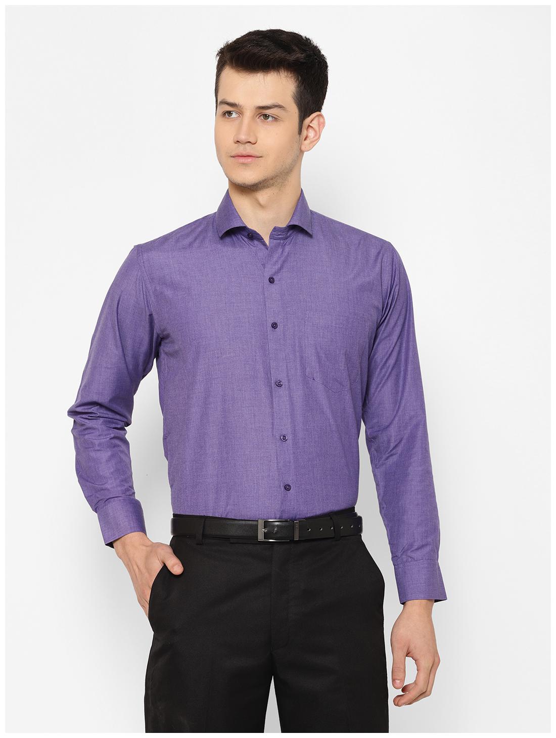 

canary wings Men Purple Solid Regular Fit Casual Shirt