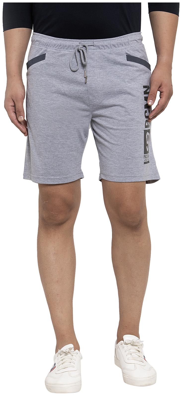 

Cantabil Men Grey Regular Fit Regular Shorts