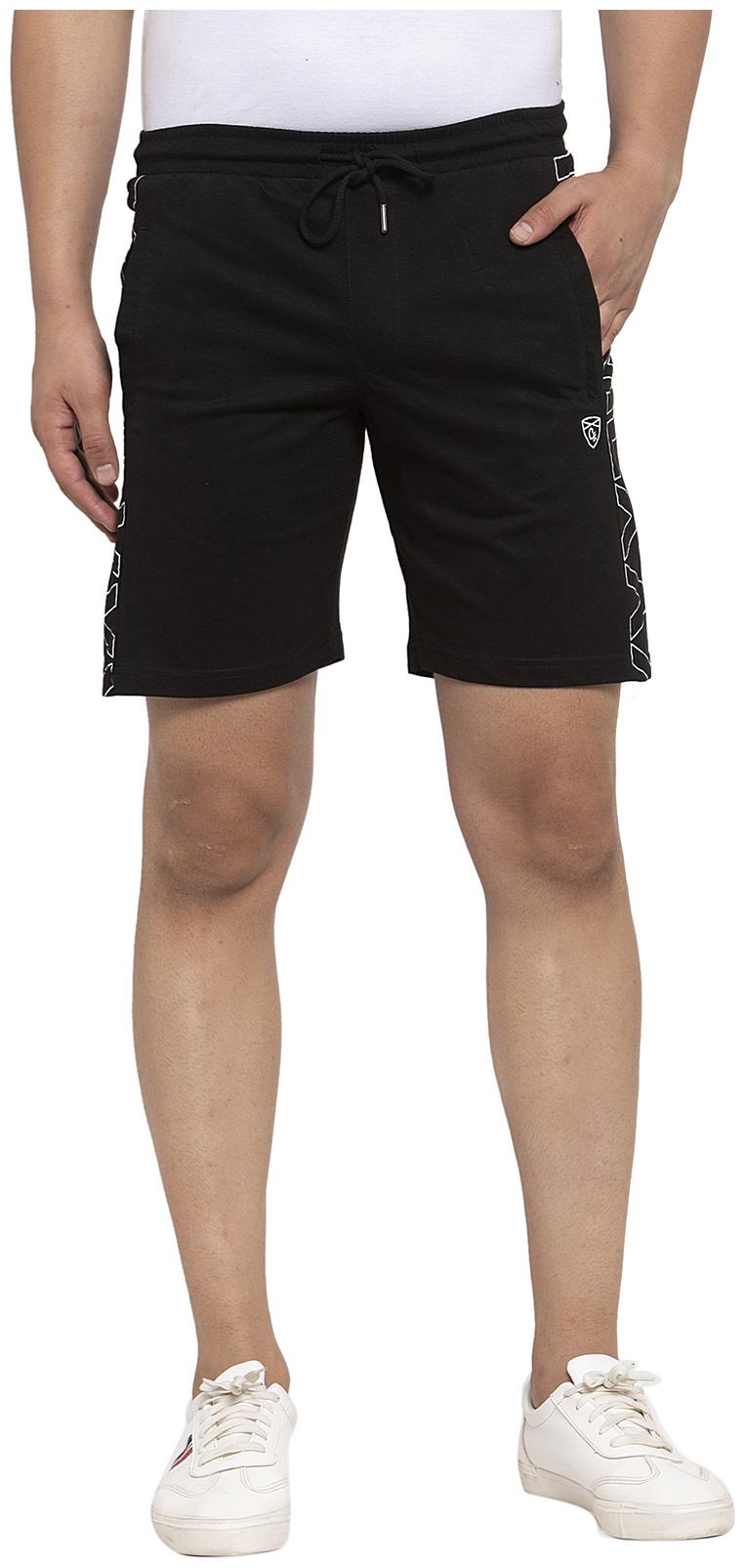 

Cantabil Men Black Regular Fit Regular Shorts